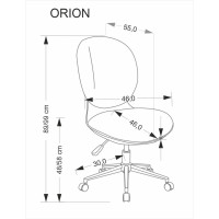 Dětská otočná židle ORION - černá/šedá