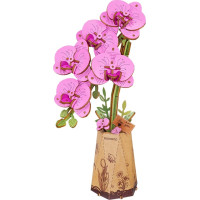 RoboTime 3D dřevěná skládačka Fialová orchidej