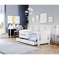 Dětská postel se šuplíkem PHILIP - 180x80 cm - bílá