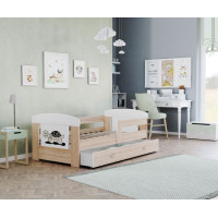 Dětská postel se šuplíkem PHILIP - 180x80 cm - sonoma/želvička