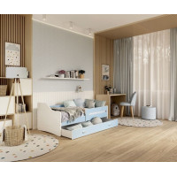 Dětská postel se šuplíkem SWEET - 180x80 cm - modro-bílá