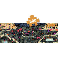 DJECO Panoramatické puzzle Království koček 500 dílků