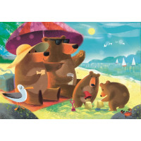 RAVENSBURGER Puzzle Medvědí rodinka na výletě 2x24 dílků