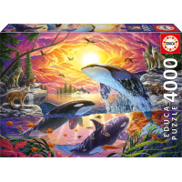 EDUCA Puzzle Kosatky a vlci 4000 dílků