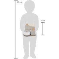 small foot Dřevěný kuchyňský robot 2 v 1 Tasty šedý