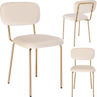 Jídelní židle LOUIS Velvet - béžová/zlatá