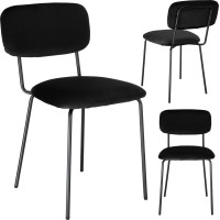 Jídelní židle LOUIS Velvet - černá