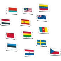 Larsen Vzdělávací puzzle Vlajky 80 dílků