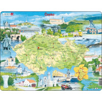 Larsen Vzdělávací puzzle Česká republika Památky 78 dílků