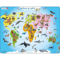 Larsen Vzdělávací puzzle Zvířata ve světě 28 dílků