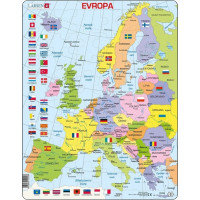 Larsen Vzdělávací puzzle Evropa Politická mapa 48 dílků