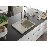 Kuchyňský granitový dřez GASPAR - 60 x 50 cm - béžový, 6523605000-69