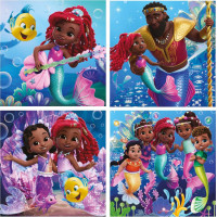 EDUCA Puzzle Disney Ariel 4v1 (12,16,20,25 dílků)