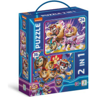 DODO Puzzle Tlapková patrola: Tlapky zachraňují svět 2v1 (24 a 36 dílků)