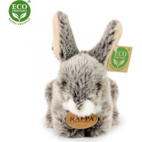 Rappa Plyšový králík tmavě šedý ležící 17 cm ECO-FRIENDLY
