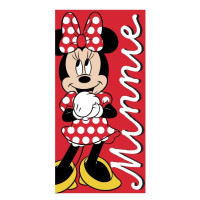 Bavlněná osuška MINNIE - 70x140 cm - červená
