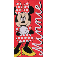 Bavlněná osuška MINNIE - 70x140 cm - červená