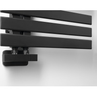 Sapho CUBE TWIN připojovací sada ventilů pro středové připojení, černá mat CP581BS