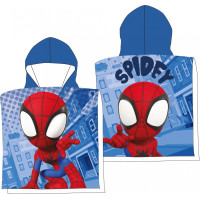 Dětská rychleschnoucí osuška s kapucí SPIDEY 50x100 cm - modrá