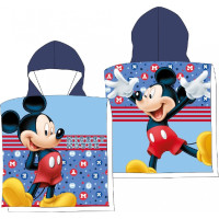 Dětská rychleschnoucí osuška s kapucí MICKEY MOUSE 50x100 cm - modrá