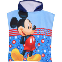 Dětská rychleschnoucí osuška s kapucí MICKEY MOUSE 50x100 cm - modrá