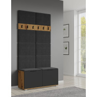 Čalouněný panel CLIF - 50 cm - tmavě šedý