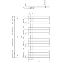 Sapho SILVANA otopné těleso 500x972mm, černá mat IR164B