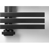 Sapho CUBE TWIN připojovací sada ventilů pro středové připojení, černá mat CP581BS