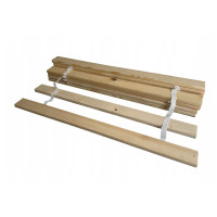 Dětská postel z masivu borovice FRANK - 200x90 cm - šedá