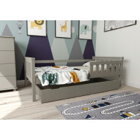 Dětská postel z masivu borovice FRANK - 200x90 cm - šedá