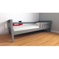 Dětská postel z masivu borovice FRANK - 200x90 cm - šedá