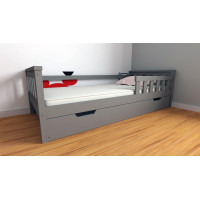 Dětská postel z masivu borovice FRANK - 200x90 cm - šedá