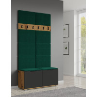 Čalouněný panel CLIF - 50 cm - tmavě zelený