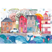 INTERDRUK Puzzle se samolepkami Přístav 250 dílků