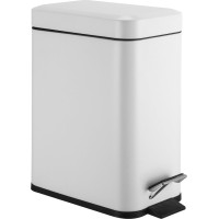 Aqualine SIMPLE LINE odpadkový koš obdélníkový 5l, bílá mat GAQ005W
