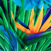 Rychleschnoucí plážová osuška 210x75 cm - Strelitzia Blue