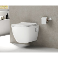 Bruckner LUNA závěsná WC mísa, Vortex Rimless, 35, 5x49cm, bílá 201.331.4