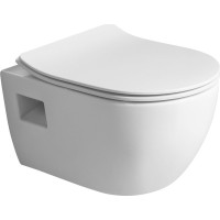 Bruckner LUNA závěsná WC mísa, Vortex Rimless, 35, 5x49cm, bílá 201.331.4