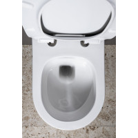 Bruckner LUNA závěsná WC mísa, Vortex Rimless, 35, 5x49cm, bílá 201.331.4