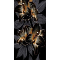 NORIMPEX Diamantové malování Lilie černozlatá 80x40cm