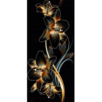 NORIMPEX Diamantové malování Lilie černozlatá II 80x40cm
