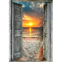 NORIMPEX Diamantové malování Výhled na pláž 30x40cm