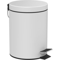 Aqualine SIMPLE LINE odpadkový koš kulatý 5l, bílá mat 28105