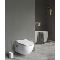 Bruckner LUNA závěsná WC mísa, Vortex Rimless, 35, 5x49cm, bílá 201.331.4