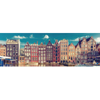 INTERDRUK Panoramatické puzzle: Around the World: Amsterdam 1000 dílků