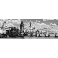 INTERDRUK Panoramatické puzzle: Around the World: Praha, Česko 1000 dílků