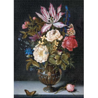 INTERDRUK Puzzle Art: Tichý život s květinami 1000 dílků