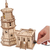 UGEARS Svítící 3D puzzle Maják Split Rock 295 dílků