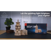 UGEARS Svítící 3D puzzle Maják Split Rock 295 dílků
