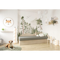 Čalouněná postel s úložným prostorem SOLO - 200x80 cm - šedá